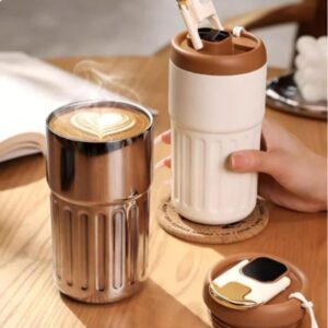 thermos coffee mug, smart mug, insulated travel coffee mugs, thermos for coffee, the trend hood
