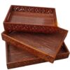 wooden tray for serving, wooden serving trays, wooden platter, wooden drink tray , serving tray set of 3, wooden kitchen trays