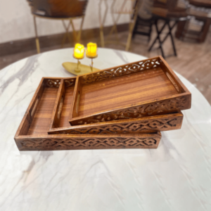 wooden tray for serving, wooden serving trays, wooden platter, wooden drink tray , serving tray set of 3, wooden kitchen trays