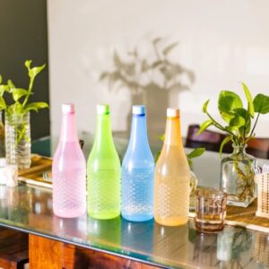 Set of 4 jumbo-sized water bottles, Made from BPA-free, food-grade plastic, Reusable and eco-friendly alternative to disposable bottles, Lightweight and durable – great for indoor or outdoor use, thetrendhood.com, Pack of 4 Jumbo Water Bottles