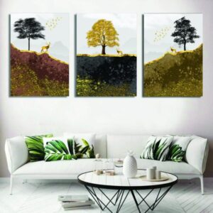 Set of 3 Wall Art Wooden Frames, Wooden Photo Frames for Wall, Decorative Wall Frame Set, Modern Wooden Picture Frames, Gallery Wall Frames Set, Wooden Frames for Living Room Décor, thetrendhood.com