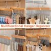 wooden tie rack hanger, belt hanger for closet, rotating tie hanger, 8 hook clothes hanger, bag hanger organizer, wooden closet organizer, tie and belt organizer, space-saving hanger, wooden accessory hanger, multi-purpose hanging rack, wooden wall-mounted hanger