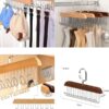 wooden tie rack hanger, belt hanger for closet, rotating tie hanger, 8 hook clothes hanger, bag hanger organizer, wooden closet organizer, tie and belt organizer, space-saving hanger, wooden accessory hanger, multi-purpose hanging rack, wooden wall-mounted hanger