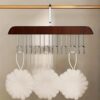 wooden tie rack hanger, belt hanger for closet, rotating tie hanger, 8 hook clothes hanger, bag hanger organizer, wooden closet organizer, tie and belt organizer, space-saving hanger, wooden accessory hanger, multi-purpose hanging rack, wooden wall-mounted hanger