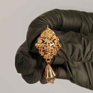 Traditional Gold Plated Jhumka Earrings, Ethnic Earrings for Girls, Gold Drop Earrings for Weddings, Indian Festive Earrings for Ladies, thetrendhood.com, Antique Gold Plated Earrings, Lightweight Jhumka Earrings, Bridal Gold Earrings Set, Cultural Earrings for Special Occasions