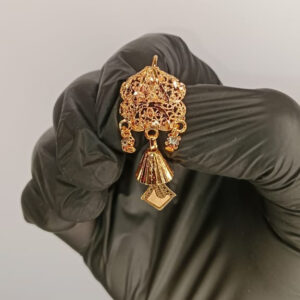 Royal Gold Plated Jhumka Earrings, Traditional Indian Earrings for Women, Multi Dangle Ethnic Earrings, thetrendhood.com, Antique Gold Earrings for Brides, Filigree Jhumka Earrings for Girls, Festive Wear Earrings, Gold Plated Earrings for Weddings, Lightweight Traditional Jewelry