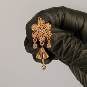 Elegant Earrings for Sarees and Lehengas, Gold Earrings for Special Occasions, Lightweight Ethnic Earrings, Designer Jhumka Earrings Online, thetrendhood.com, Festive Gold Plated Jewelry, Antique Filigree Gold Earrings, Wedding Earrings for Girls, Traditional Indian Jhumka Earrings, Luminous Gold Plated Earrings, Elegant gold plated finish with luminous shine, Lightweight and comfortable for long wear, Perfect for weddings, festivals, and cultural events, Ideal gift for girls and women who love ethnic jewelry