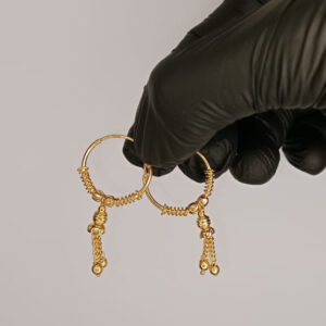 Gold Plated Hoop Earrings for Women, Traditional Dangling Earrings for Girls, Indian Gold Plated Earrings, Lightweight Gold Earrings for Daily Wear, thetrendhood.com, Wedding Earrings for Ladies, Party Wear Gold Plated Earrings, Gold Finish Earrings for Festivals, Gift Earrings for Women and Girls