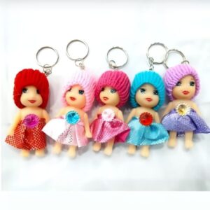 Small Doll Key Chain for Girls, Cute Mini Key Ring, Kids Key Holder Accessory, Doll Keychain Gift for Girls, Adorable Bag Charm Key Chain, thetrendhoo.com, Cute Key Chains for School Bags, Small Keychain for Purses