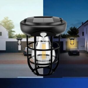 solar powered lantern, motion sensor garden light, outdoor solar hanging lamp, vintage solar light, LED camping lantern, waterproof solar wall light, solar light for patio, eco-friendly outdoor lighting, rechargeable solar lamp, CL-T66 light