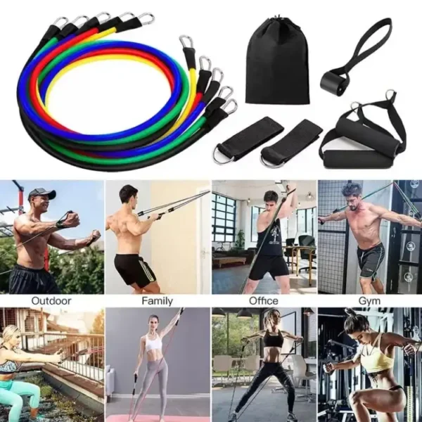 Adjustable Resistance Bands Set – Full Body Workout Kit (Up to 75 lbs) Level up your fitness routine anywhere, anytime with our Adjustable Resistance Bands Set – your complete portable gym in a bag. Whether you're a beginner or a seasoned athlete, this set is designed to help you build strength, improve flexibility, and support rehabilitation.