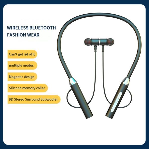 Wireless Bluetooth Neckband Earphones Bluetooth 5.2 Neckband Headphones HiFi Stereo Neckband with Mic Long Battery Backup Earphones Wireless Neckband for Music & Calls Sports Neckband Bluetooth Headset Universal Bluetooth Neckband Headphones Hands-Free Bluetooth Neckband Earphones Comfortable Neckband Earphones for Travel & Gym Magnetic Wireless Neckband Earbuds