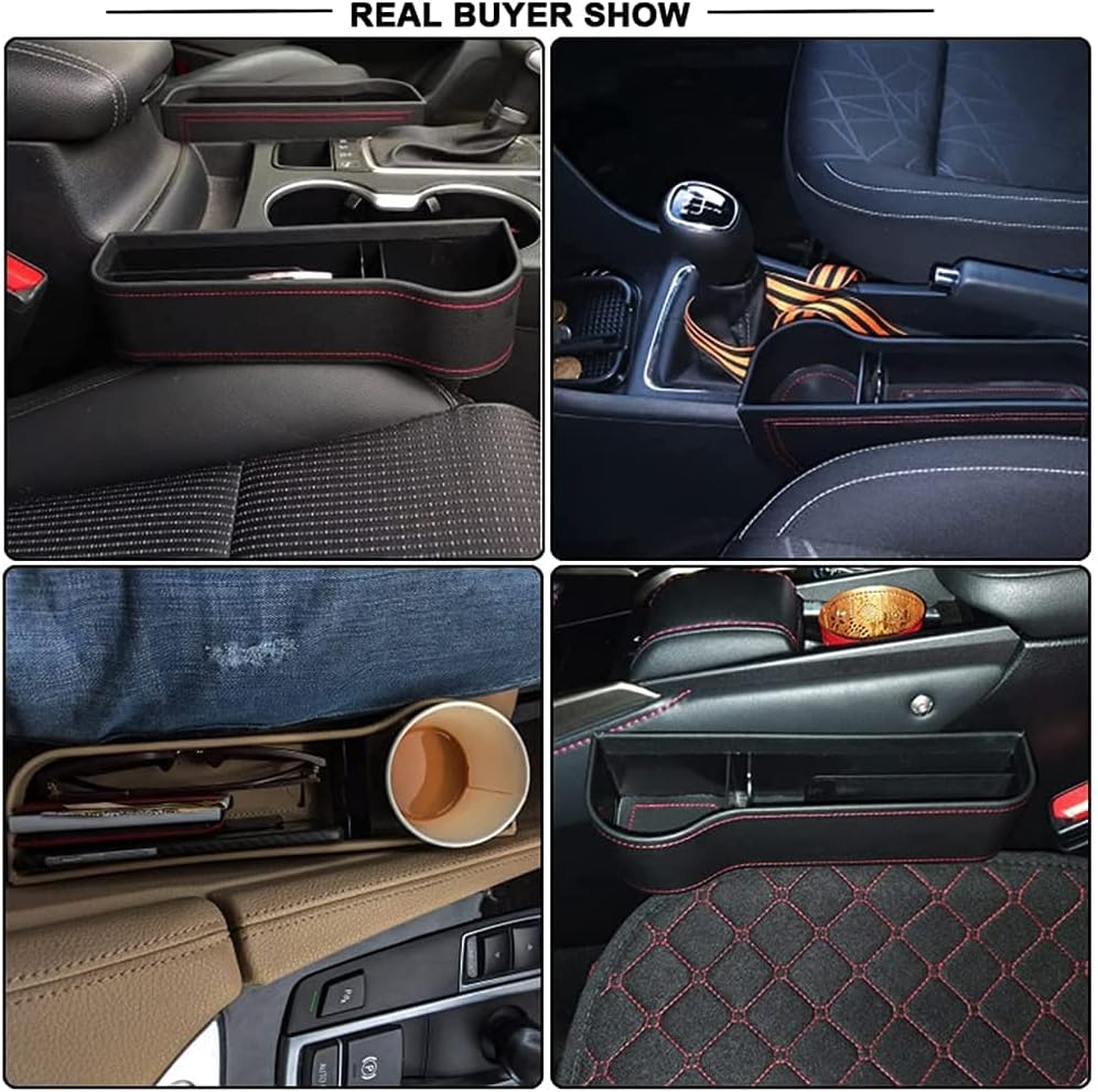 car seat storage box, car seat gap filler, car slit pocket organizer, car seat side storage, car seat organizer set, universal car organizer, car interior accessories, car pocket storage box, car gap storage solution, car console side pocket