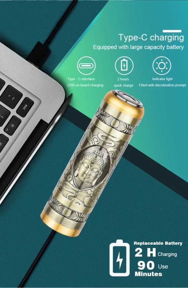 Daling DL-9209 shaver, mini electric shaver for men, USB rechargeable razor, portable travel shaver, aluminum alloy electric shaver, 4200 RPM motor razor, precision blade shaver, men grooming kit, cordless electric shaver, high-speed beard trimmer