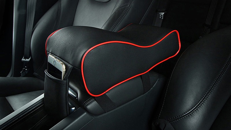 car armrest cushion, leather car armrest pad, memory foam car console cover, car seat armrest, center console armrest mat, car interior accessories, car storage armrest, universal car seat cover, car cup holder armrest, automotive interior comfort