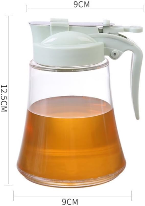 honey dispenser, stainless steel syrup bottle, oil pourer, leak-proof honey jar, non-drip dispenser, 250ml glass oil bottle, kitchen condiment dispenser, precise pour spout, honey pot with lid, airtight syrup container, thetrendhood.com