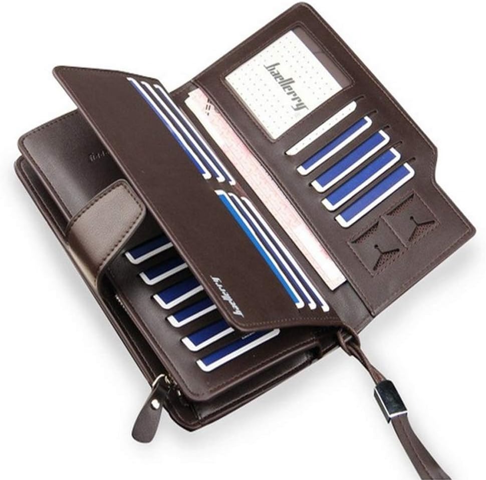 Baellerry wallet, men’s leather wallet, long clutch purse, PU leather travel wallet, zip around wallet, phone wallet for men, card holder wallet, luxury men’s wallet, large capacity wallet, gift wallet for men, thetrendhood.com