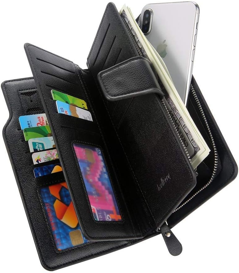 High-quality PU leather – soft, durable, and stylish 23 card slots for all your bank and ID cards Zippered coin pocket & cash compartment Dedicated phone holder fits most smartphones Secure zipper and hasp closure for extra protection Large capacity design for organized storage Unisex style – suitable for both men and women Perfect gift choice for professionals and travelers, thetrendhood.com