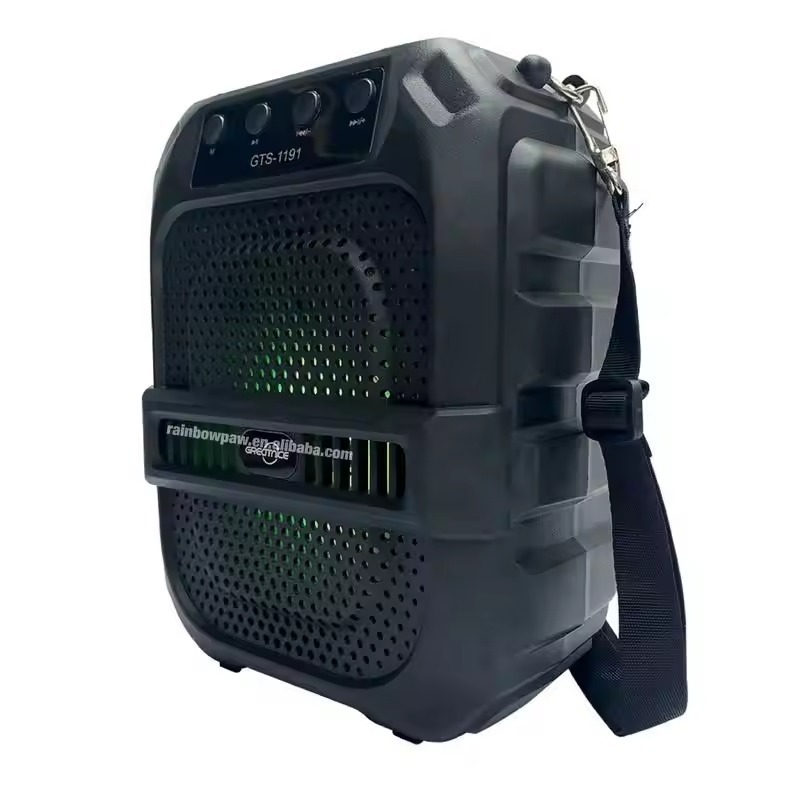 GTS-1191 Bluetooth Speaker, 10W Portable Speaker, Wireless Outdoor Speaker, 6.5 Inch Subwoofer Speaker, Loud Bass Bluetooth Speaker, Travel Party Speaker, Rechargeable FM Speaker, USB AUX TF Card Speaker, Camping Portable Speaker, Bluetooth Speaker with Strap, Outdoor Music Speaker, Long Battery Wireless Speaker, Portable Sound System, thetrendhood.com