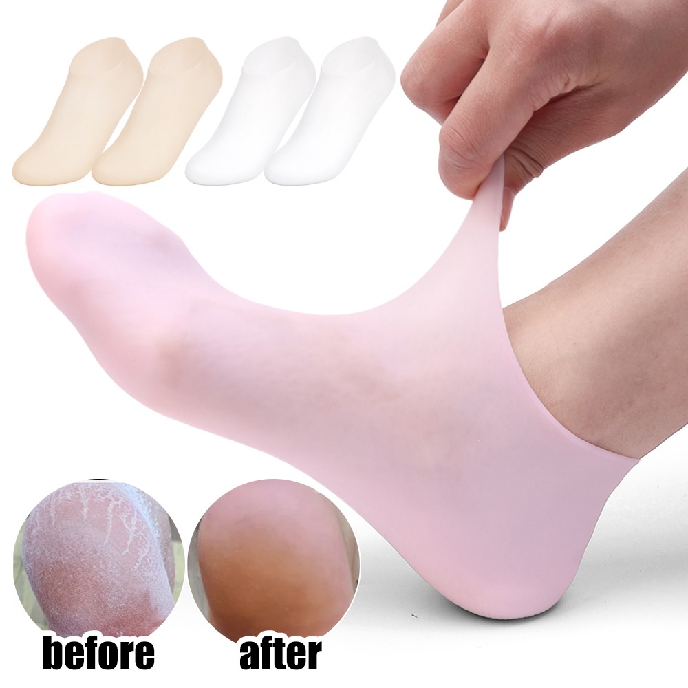 High Quality Silicone Foot Care Socks – Anti-Cracking Moisturizing Gel Heel Socks for Dry Feet, Cracked Heels & Pedicure Aftercare, thetrendhood.com