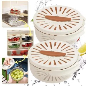 fruit and vegetable washing basket, kitchen storage container, foldable colander, multifunctional strainer bowl, fridge storage box, fresh-keeping container, vegetable drainer basket, food-grade washing basket, kitchen organizer tools, reusable kitchen accessories, thetrendhood.com