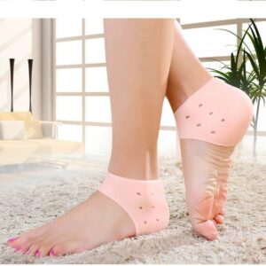 silicone heel protector, cracked heel socks, gel heel sleeve, heel pain relief, foot care sleeve, moisturizing heel protector, plantar fasciitis support, breathable silicone socks, reusable heel pads, foot cushion protector, thetrendhood.com