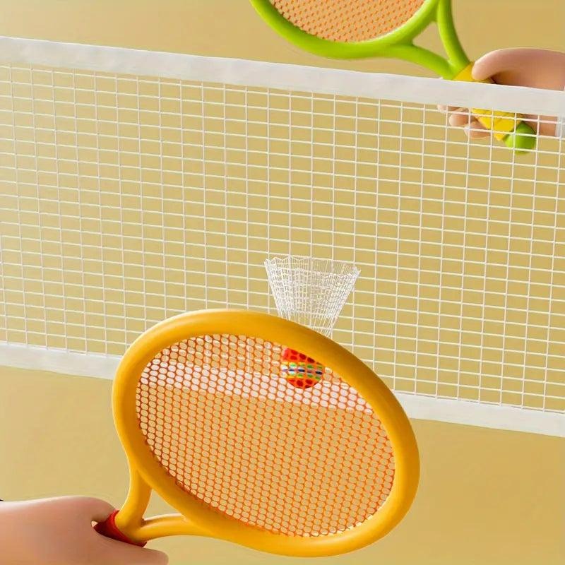 Kids Badminton Racket Set, Children Tennis Racket Toy, Outdoor Sports Toy for Kids, Badminton Set for Boys and Girls, Lightweight Racket Set, Kids Outdoor Play Set, Fun Exercise Toys for Children, Indoor Sports Game for Kids, Family Outdoor Activity Toy, Tennis & Badminton Combo Set, Toddler Sports Toy, Hand-Eye Coordination Toy, Kids Summer Play Toy