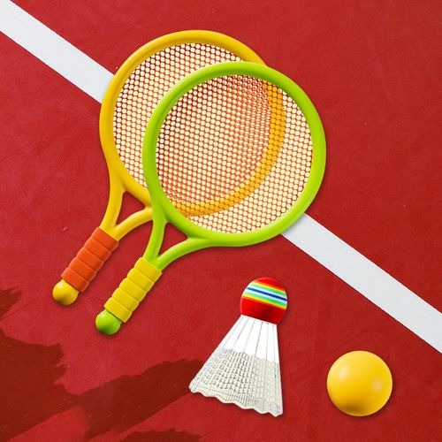 Kids Badminton Racket Set, Children Tennis Racket Toy, Outdoor Sports Toy for Kids, Badminton Set for Boys and Girls, Lightweight Racket Set, Kids Outdoor Play Set, Fun Exercise Toys for Children, Indoor Sports Game for Kids, Family Outdoor Activity Toy, Tennis & Badminton Combo Set, Toddler Sports Toy, Hand-Eye Coordination Toy, Kids Summer Play Toy