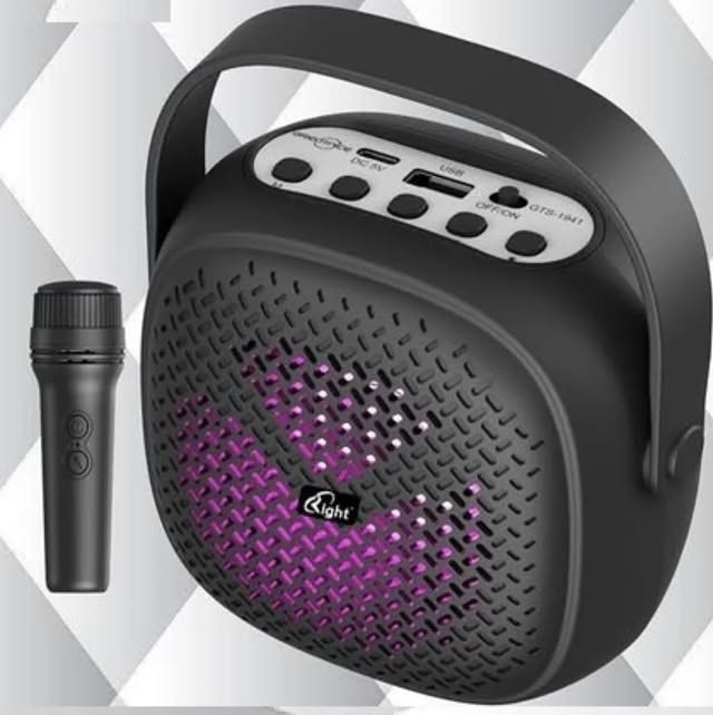 GREATNICE Wireless Speaker, Portable Bluetooth Speaker with Mic, Voice Changer Speaker, Karaoke Bluetooth Speaker, Wireless Microphone Speaker, Rechargeable Party Speaker, FM Radio Bluetooth Speaker, TF USB Speaker, HD Sound Portable Speaker, LED Light Wireless Speaker, Outdoor Travel Speaker