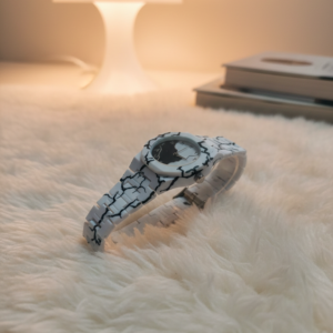 marble design watch octagonal bezel luxury watch Arabic numeral dial watch limited edition designer watch unisex fashion wristwatch artistic dial watch modern luxury watch marble strap watch contemporary statement watch architectural bezel watch high fashion wristwatch unique dial designer watch, thetrendhood.com