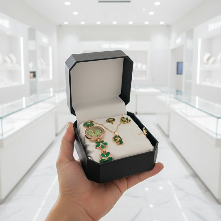 ladies jewellery watch set, women bangle watch, fashion bracelet watch for women, elegant ladies wrist watch, party wear women watch, stylish jewellery watch, women fashion accessories, ladies gift watch set, trendy bangle wrist watch, women elegant watch Pakistan, thetrendhood.com