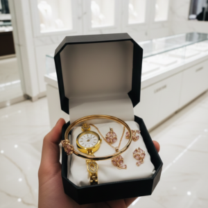 ladies watch with jewellery, women bangle watch set, elegant ladies wrist watch, fashion bracelet watch for women, stylish women watch, durable ladies watch set, everyday women fashion watch, party wear ladies watch, jewellery watch for women, women accessory watch Pakistan, thetrendhood.com