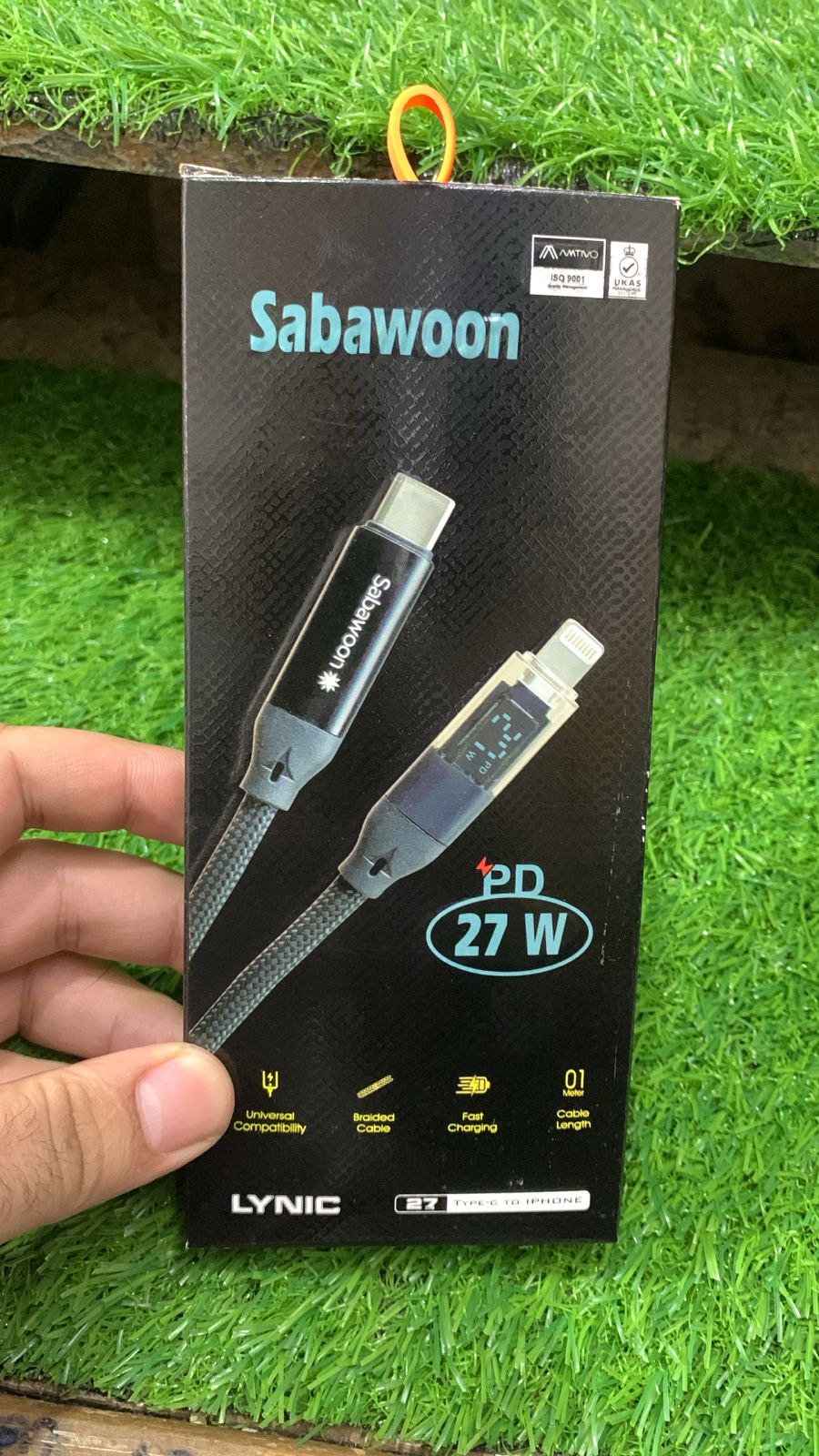 Type-C to iPhone fast charging cable, 27W PD charging cable, iPhone fast charge cable, USB-C to Lightning cable 27W, high speed iPhone data cable, durable charging cable for iPhone, fast charging cable Pakistan, reinforced PD cable, safe power delivery cable, thetrendhood.com