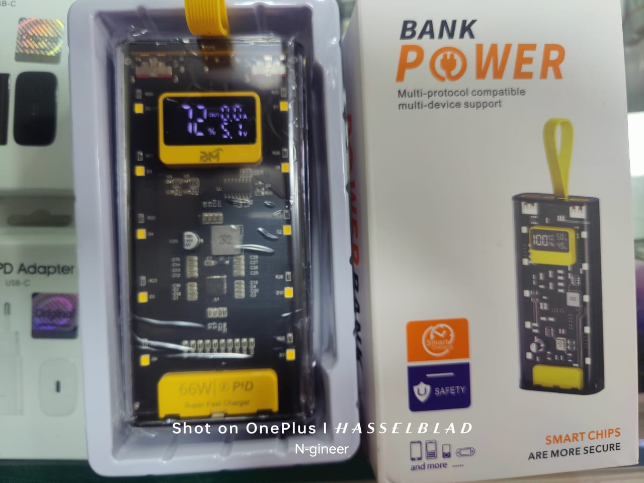 66W fast charging power bank, PD QC power bank, super fast charging portable charger, digital display power bank, power bank with voltage display, multi device power bank, quick charge power bank 66W, high speed portable charger, PD power bank for Android iPhone, smart LED display power bank, thetrendhood.com