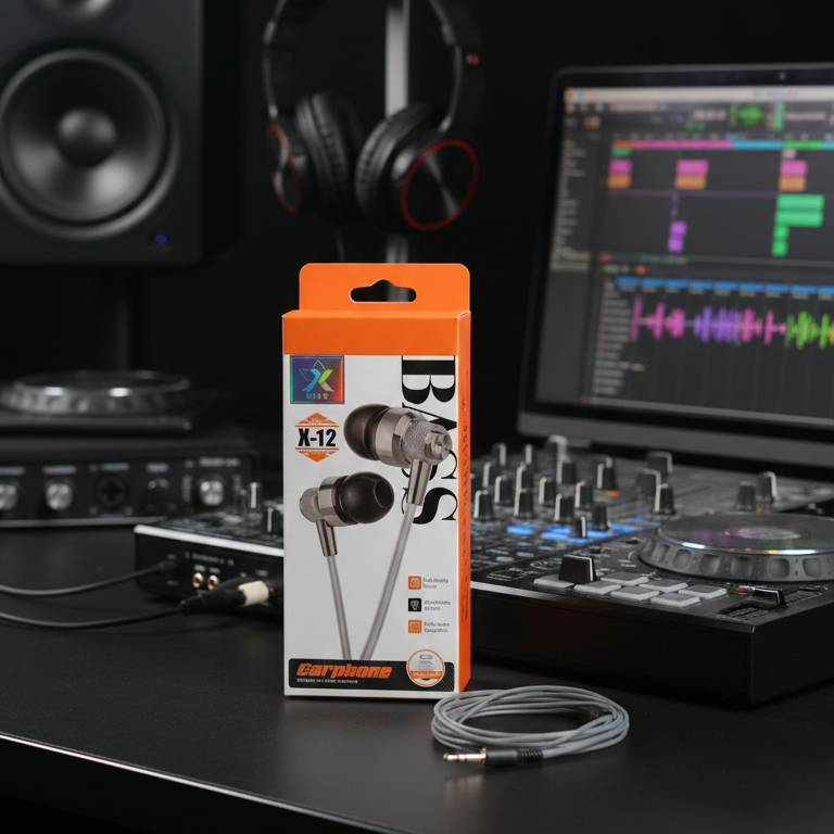 X-Star earphones, random color earphones, wired earphones with clear sound, lightweight in-ear headphones, affordable earphones, earphones for music and calls, compact wired earbuds, gift earphones, daily use headphones, colorful wired earphones, thetrendhood.com