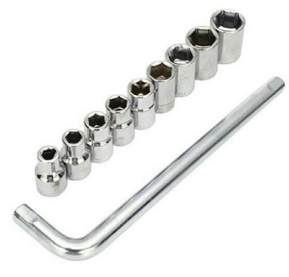 heavy duty socket wrench set, 9 piece socket set, 1/2 drive metric sockets, mechanic tool kit, professional socket wrench set, L wrench socket set, automotive repair tools, garage tool kit, durable socket set, construction tool set, metric socket wrench kit, workshop hand tools, thetrendhood.com