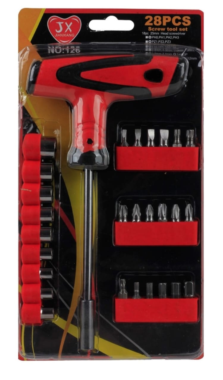 28 piece screwdriver set, screw tool kit, precision screwdriver set, repair tool set, home repair tools, office maintenance kit, workshop screwdriver set, compact tool kit, electronics repair tools, furniture assembly tools, multipurpose screw driver set, portable repair toolkit, thetrendhood.com