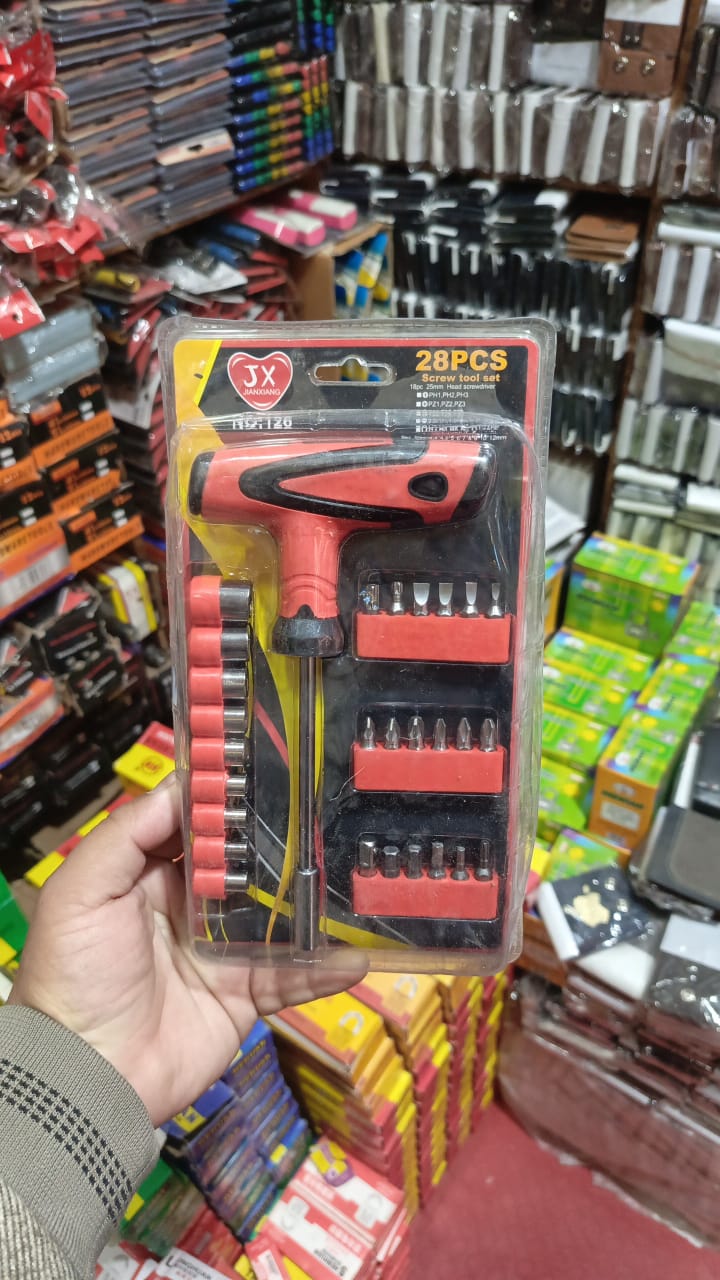 28 piece screwdriver set, screw tool kit, precision screwdriver set, repair tool set, home repair tools, office maintenance kit, workshop screwdriver set, compact tool kit, electronics repair tools, furniture assembly tools, multipurpose screw driver set, portable repair toolkit, thetrendhood.com