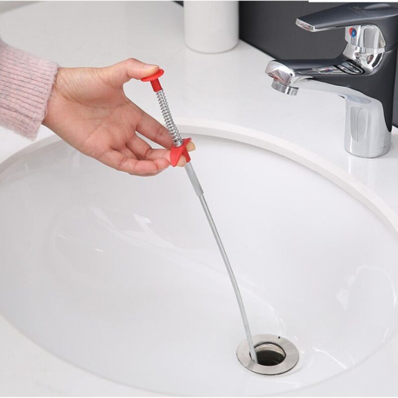 metal drain cleaner, 30cm drain brush, flexible drain snake, sink clog remover, bathroom drain cleaner, toilet drain tool, hair clog remover, wire drain cleaner, spring drain cleaner, sewer pipe cleaner, grabber drain tool, reusable drain snake, household drain cleaner, plumbing clog remover, deep reach drain cleaner, thetrendhood.com