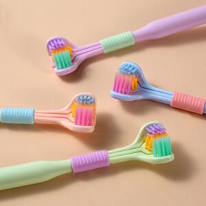 three-sided toothbrush, 360 toothbrush, wrap-around toothbrush, soft bristle toothbrush, deep cleaning toothbrush, manual toothbrush for adults, kids toothbrush soft, family toothbrush, gentle toothbrush for sensitive gums, multi-surface toothbrush, oral hygiene toothbrush, plaque removal toothbrush, ergonomic toothbrush, easy grip toothbrush, dental care toothbrush, children toothbrush, adult toothbrush, anti-plaque toothbrush, innovative toothbrush, full coverage toothbrush, thetrendhood.com