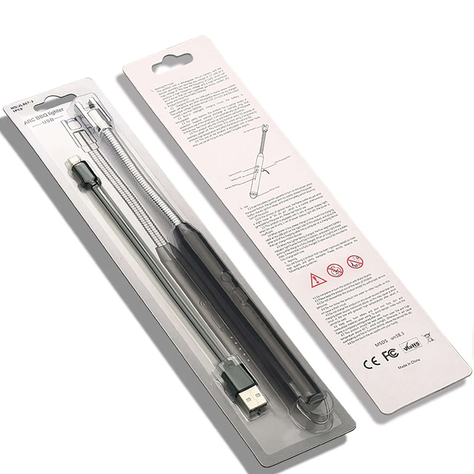 USB electric lighter 360 flexible neck lighter windproof plasma arc lighter rechargeable kitchen lighter flameless electronic lighter BBQ grill lighter camping lighter USB safety lock electric lighter eco-friendly arc lighter long-reach stove lighter, thetrendhood.com
