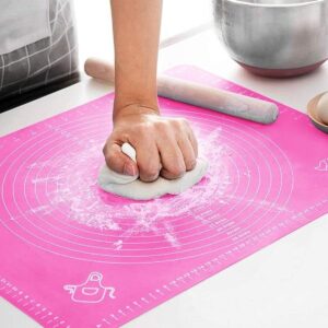 Silicone baking mat Non-stick roti mat Heat-resistant silicone mat Dough rolling mat Chapati rolling mat Pizza baking mat Reusable kitchen mat Dishwasher-safe baking sheet Printed measurement baking mat Eco-friendly silicone mat, thetrendhood.com