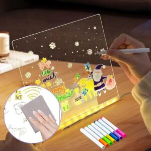 LED writing board, acrylic light board, glow drawing pad, erasable writing board, kids drawing board, illuminated message board, neon writing board, light-up doodle board, creative LED board, reusable writing pad, desk décor board, study note board, party light board, DIY art board, children writing tablet, thetrendhood.com
