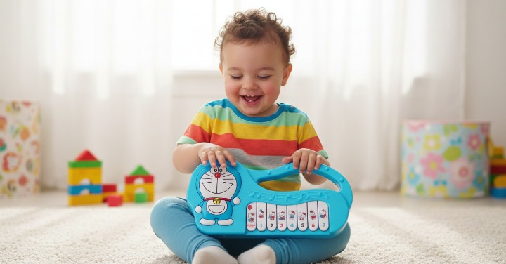 Doremon piano toy, kids musical piano, baby keyboard toy, toddler music toy, Doraemon musical toy, educational piano for kids, interactive baby piano, toddler learning toy, music toy for 2 year old, Doraemon keyboard for kids, children musical instrument toy, baby piano with sounds, gift for toddlers, thetrendhood.com