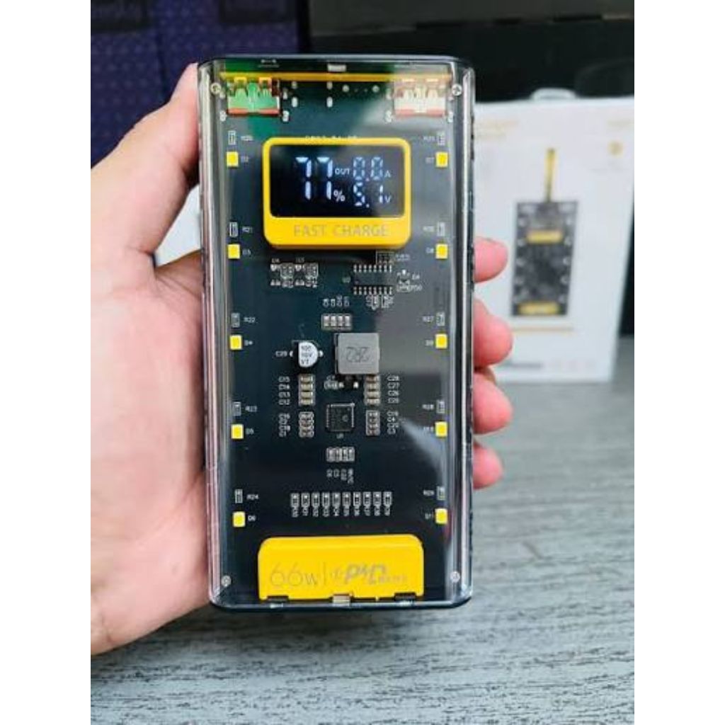 66W fast charging power bank, PD QC power bank, super fast charging portable charger, digital display power bank, power bank with voltage display, multi device power bank, quick charge power bank 66W, high speed portable charger, PD power bank for Android iPhone, smart LED display power bank, thetrendhood.com