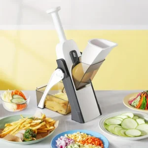 mandoline slicer, vegetable cutter, manual slicer, adjustable vegetable slicer, kitchen grater, food chopper, vegetable chopper, julienne slicer, safe mandoline slicer, salad cutter, meal prep slicer, compact kitchen slicer, fruit slicer, stainless steel slicer, multipurpose kitchen tool, thetrendhood.com