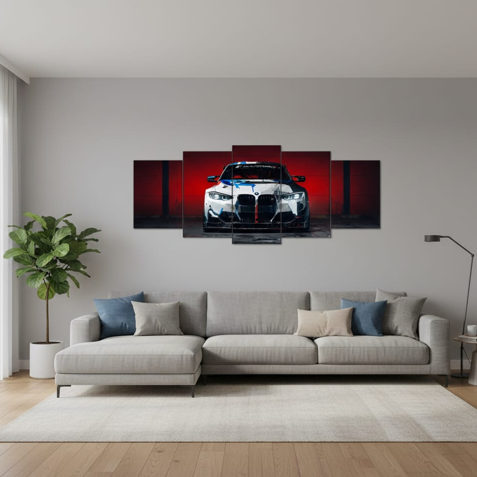 Wooden wall art frames set BMW wall décor frames Self-adhesive wall frames No-drill wall decoration Modern wall art set 5 piece wall frame set Living room wall décor Bedroom wall decoration Sticky wall frames DIY wall art décor, thetrendhood.com